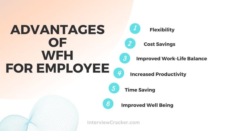 advantages of WFH for employee