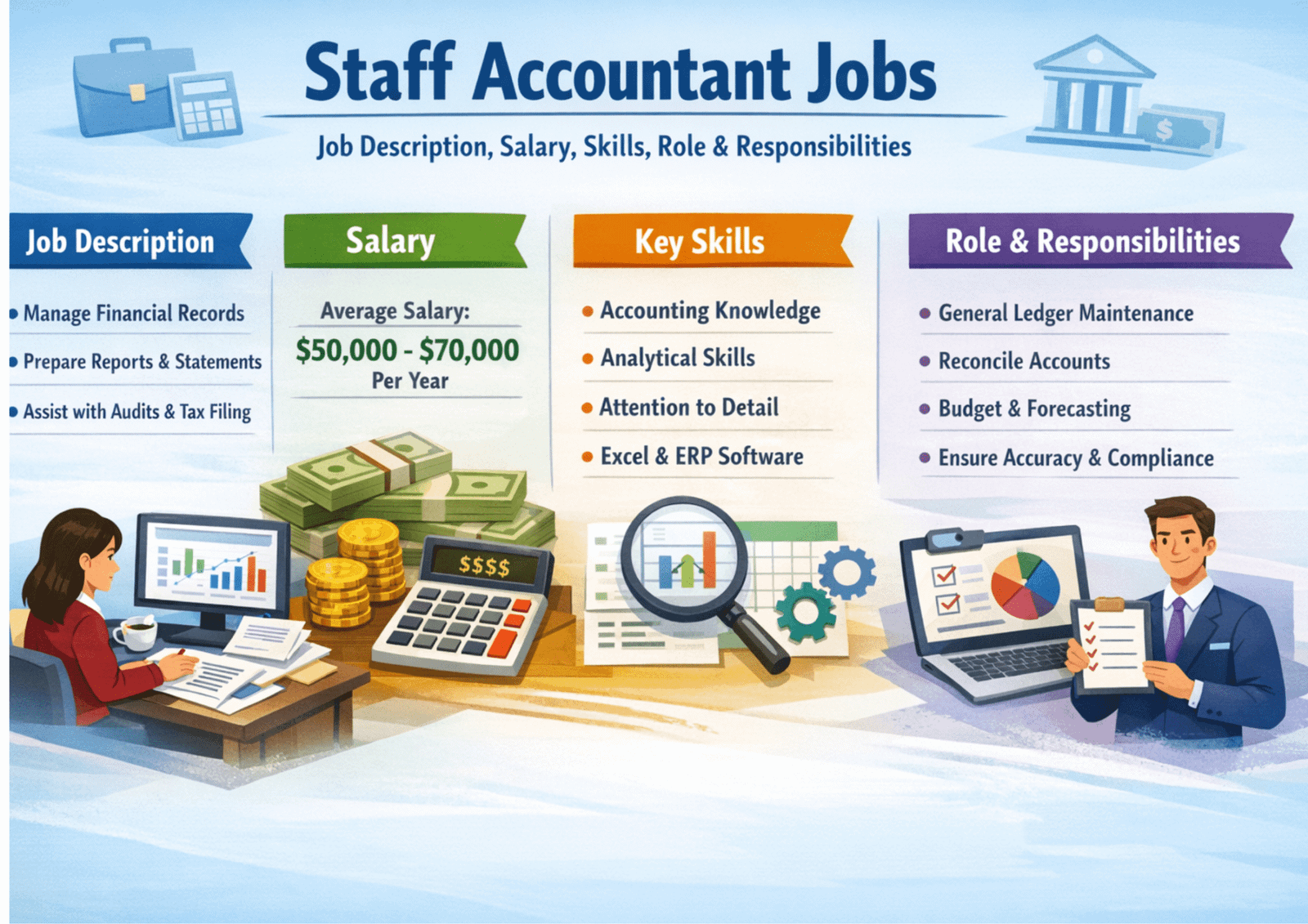 Staff Accountant Jobs : Job Description, Salary, Skills, Role ...