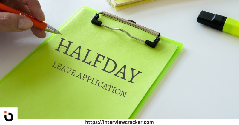 half day leave application