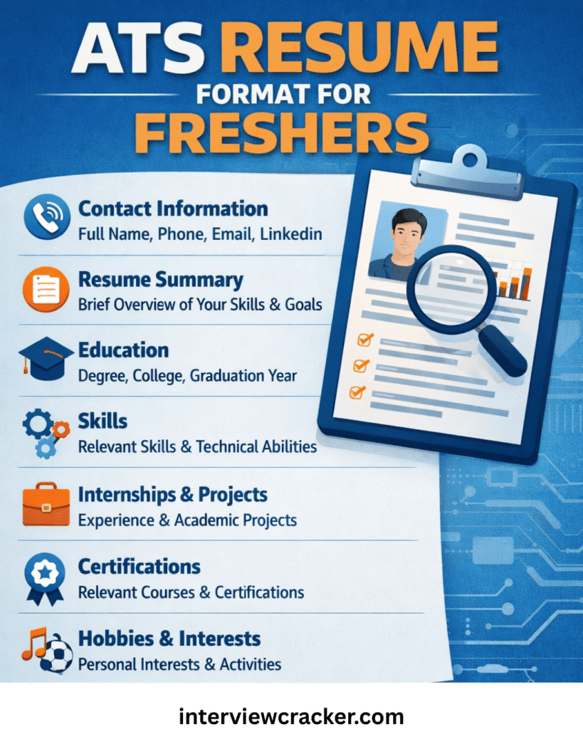 ATS Resume Format for Freshers